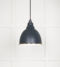 From The Anvil White Gloss Brindley Pendant in Soot