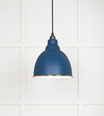 From The Anvil White Gloss Brindley Pendant In Upstream