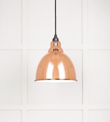 From The Anvil White Gloss Brindley Pendant In Copper
