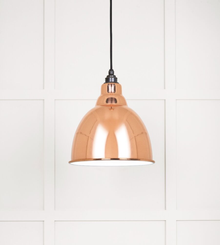 From The Anvil White Gloss Brindley Pendant in Copper