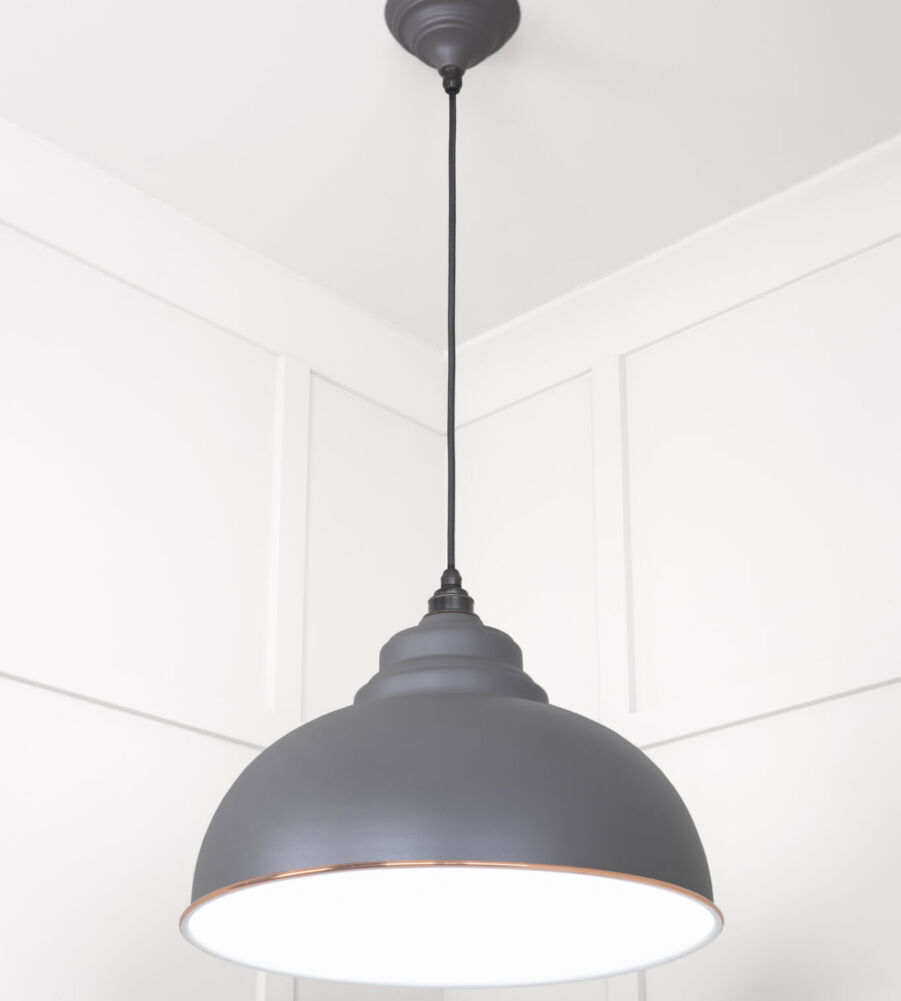From The Anvil White Gloss Harborne Pendant in Bluff - Image 4