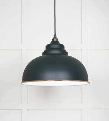 From The Anvil White Gloss Harborne Pendant in Dingle