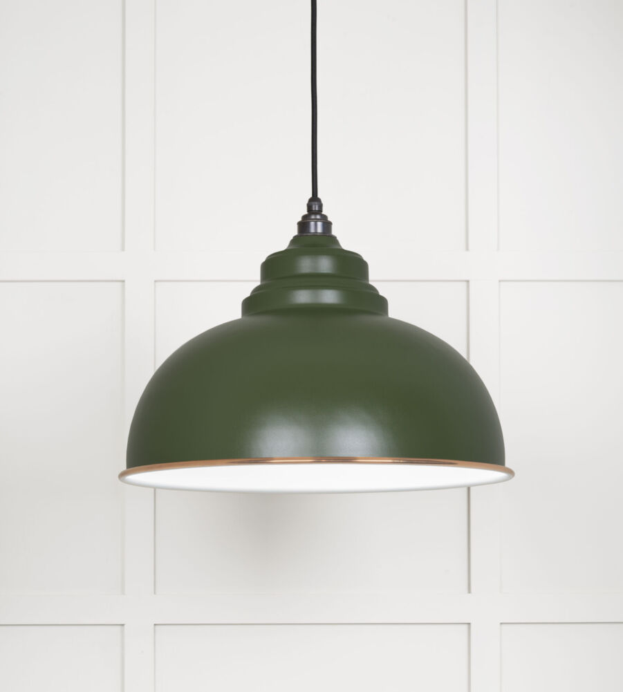 From The Anvil White Gloss Harborne Pendant in Heath