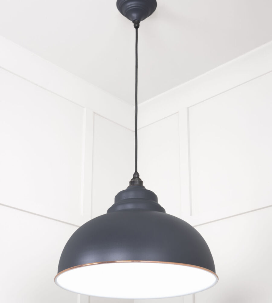 From The Anvil White Gloss Harborne Pendant in Slate - Image 4