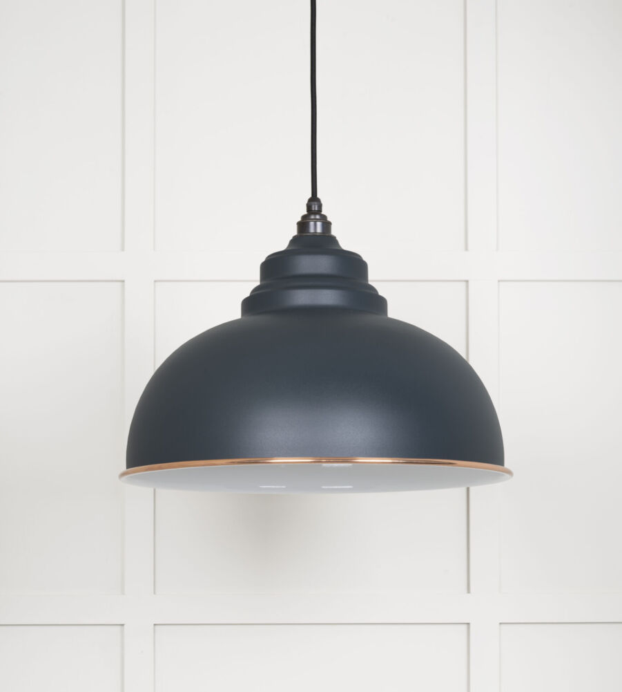 From The Anvil White Gloss Harborne Pendant in Soot - Image 3