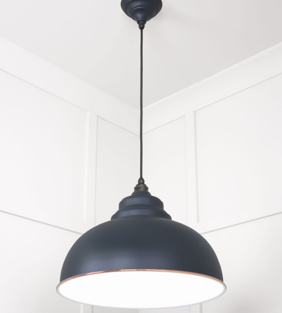 From The Anvil White Gloss Harborne Pendant in Soot - Image 4