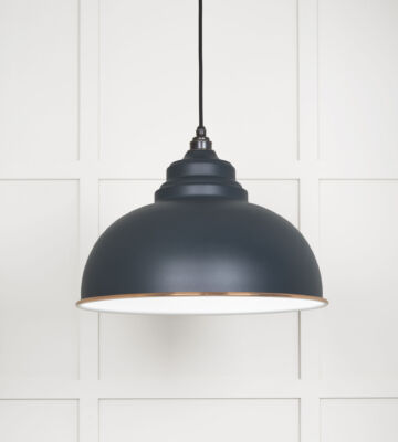 From The Anvil White Gloss Harborne Pendant In Soot