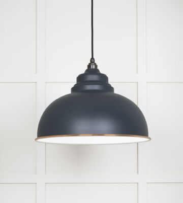 From The Anvil White Gloss Harborne Pendant in Soot