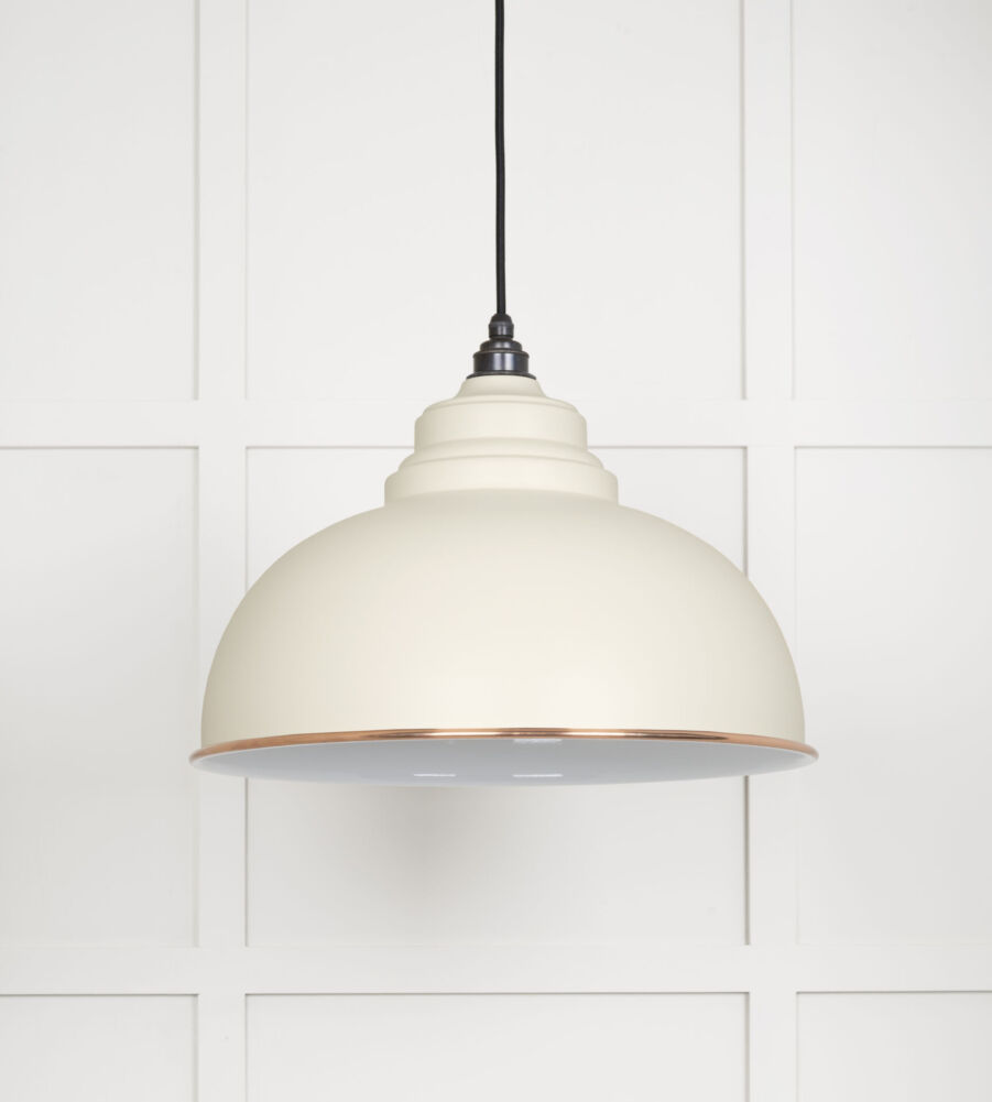 From The Anvil White Gloss Harborne Pendant in Teasel - Image 3