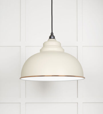 From The Anvil White Gloss Harborne Pendant In Teasel