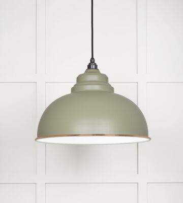 From The Anvil White Gloss Harborne Pendant In Tump