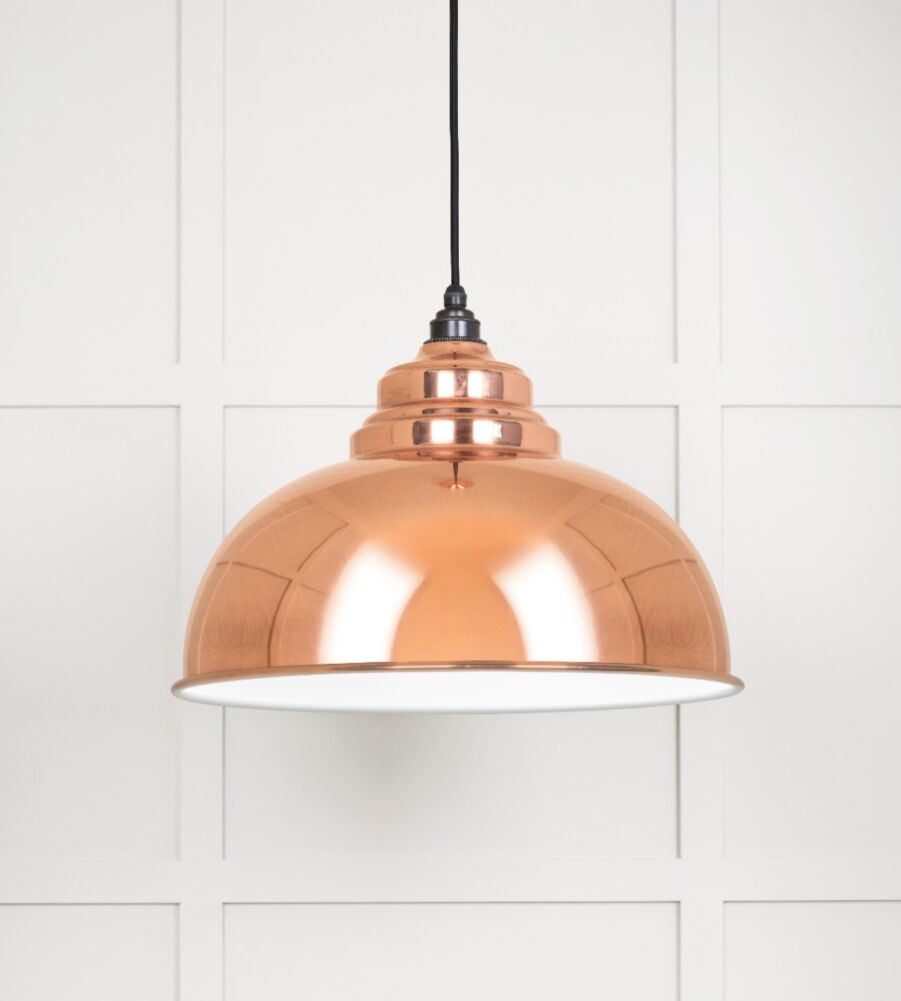 From The Anvil White Gloss Harborne Pendant in Copper