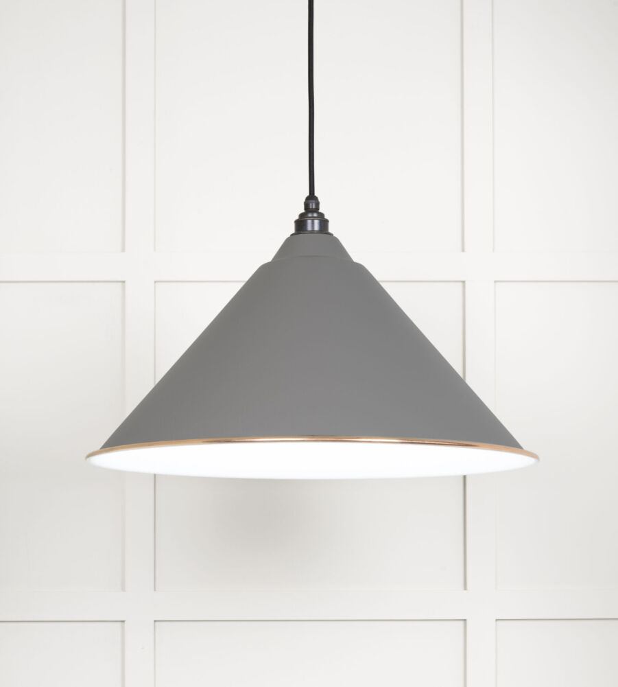 From The Anvil White Gloss Hockley Pendant in Bluff