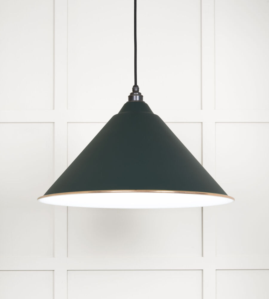 From The Anvil White Gloss Hockley Pendant in Dingle