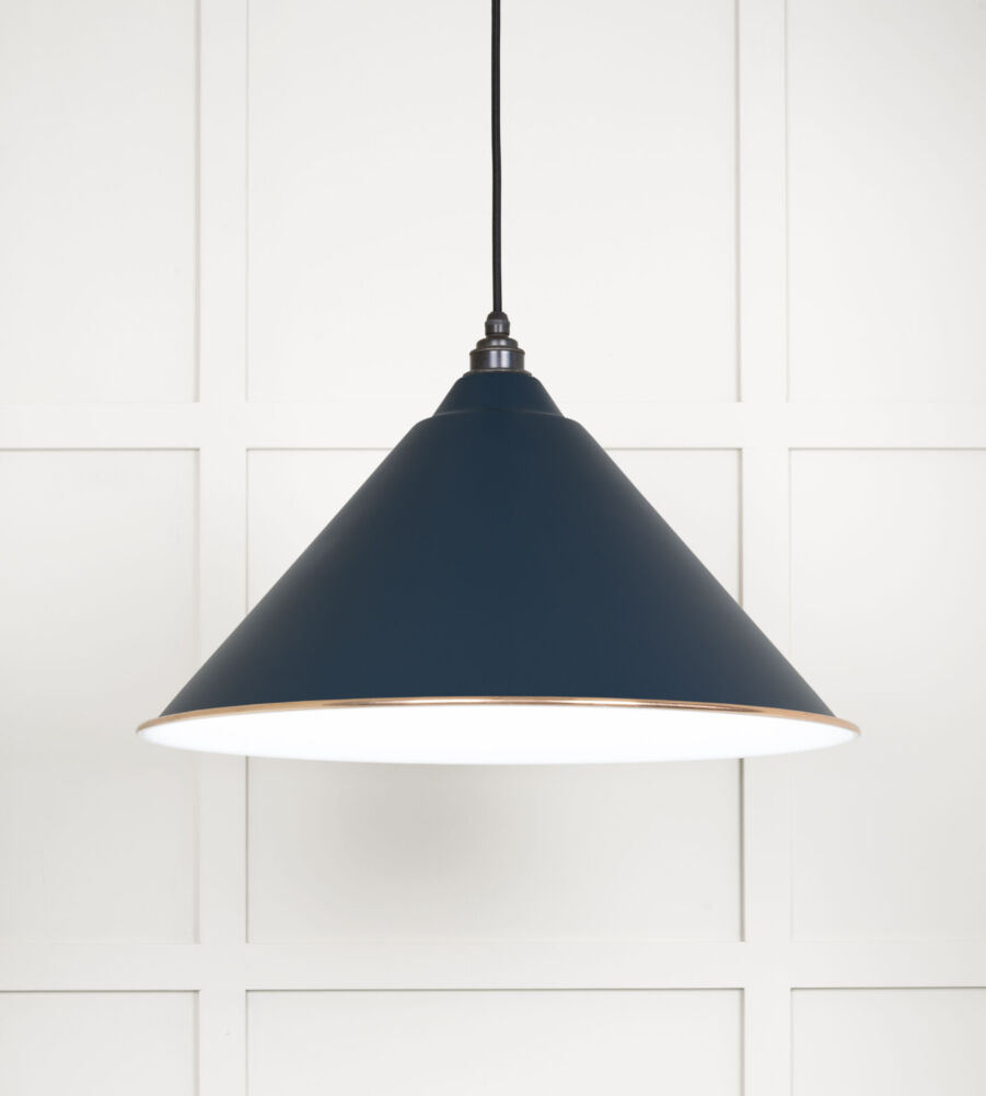 From The Anvil White Gloss Hockley Pendant in Dusk