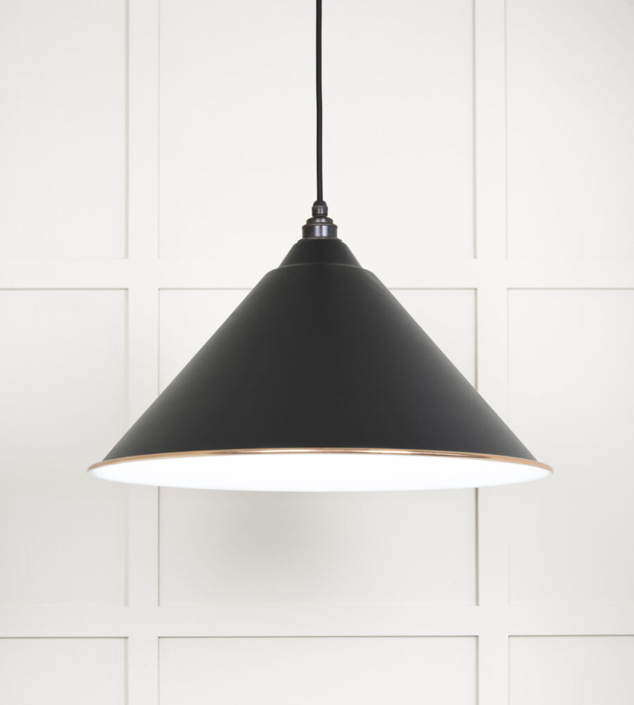 From The Anvil White Gloss Hockley Pendant in Elan Black