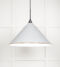 From The Anvil White Gloss Hockley Pendant in Flock