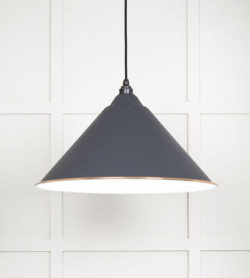 From The Anvil White Gloss Hockley Pendant In Slate