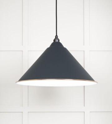 From The Anvil White Gloss Hockley Pendant In Soot