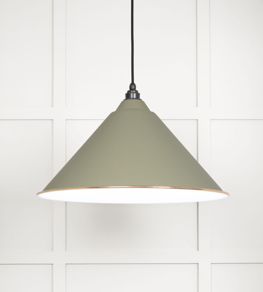 From The Anvil White Gloss Hockley Pendant in Tump