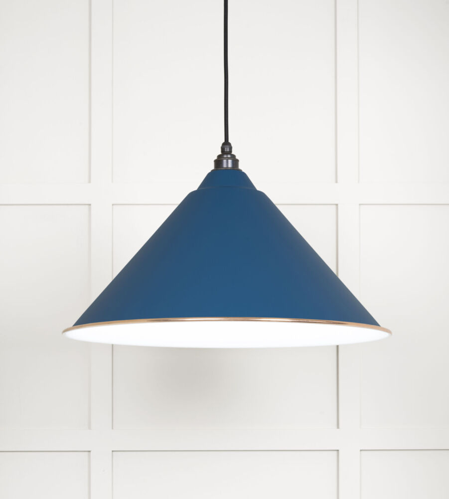 From The Anvil White Gloss Hockley Pendant in Upstream