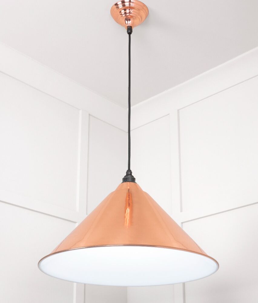 From The Anvil White Gloss Hockley Pendant in Copper - Image 4