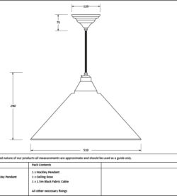 From The Anvil White Gloss Hockley Pendant in Copper - Image 2