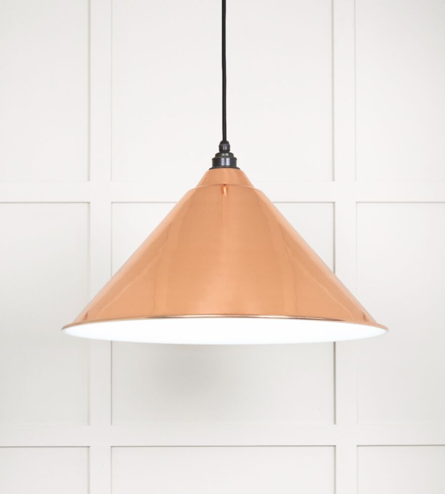 From The Anvil White Gloss Hockley Pendant in Copper