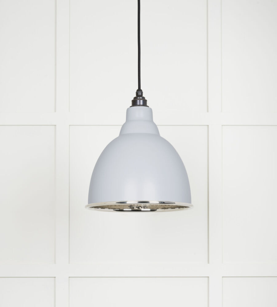 From The Anvil Hammered Nickel Brindley Pendant in Birch - Image 3