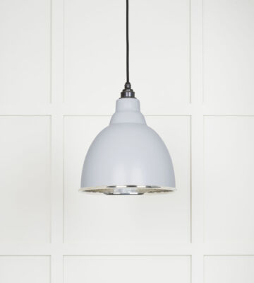 From The Anvil Hammered Nickel Brindley Pendant In Birch