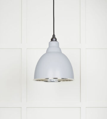 From The Anvil Hammered Nickel Brindley Pendant in Birch