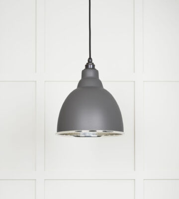 From The Anvil Hammered Nickel Brindley Pendant In Bluff