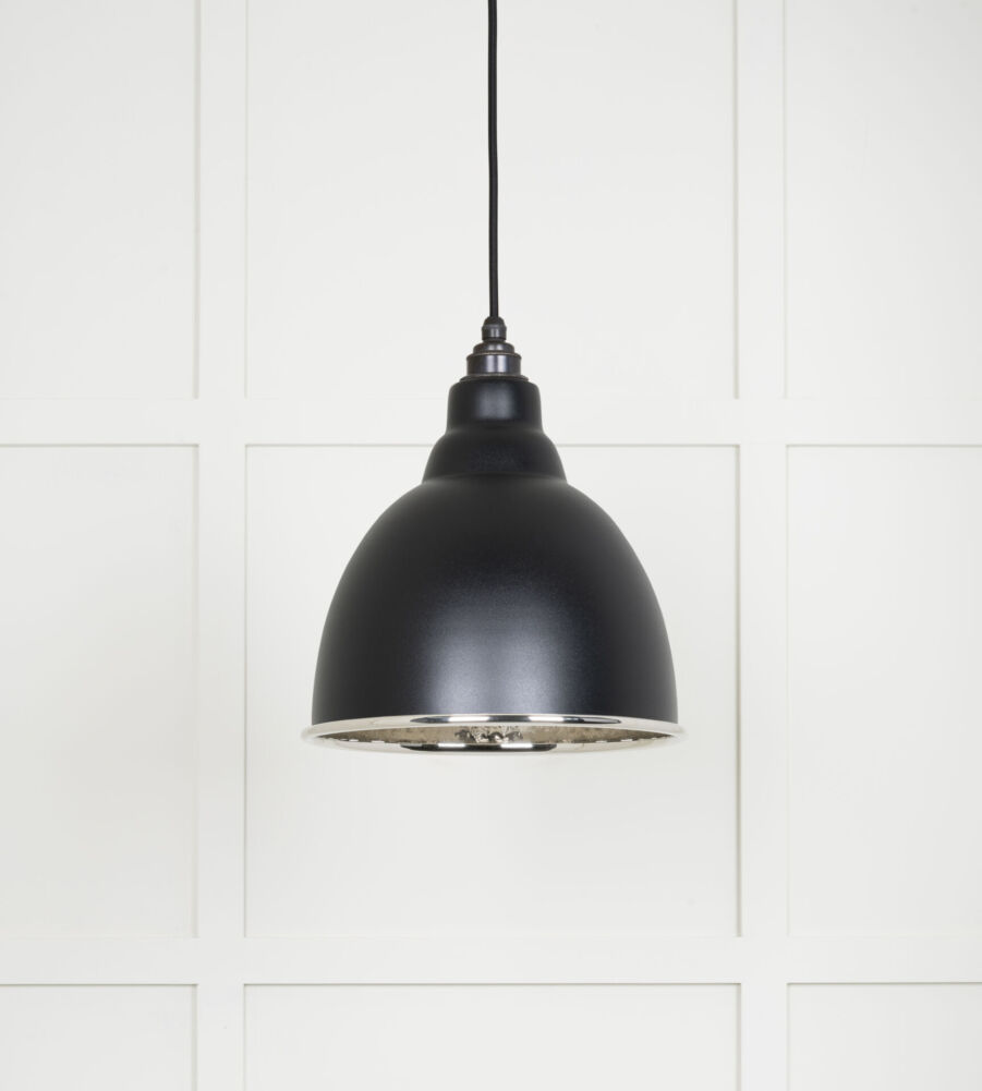 From The Anvil Hammered Nickel Brindley Pendant in Elan Black - Image 3