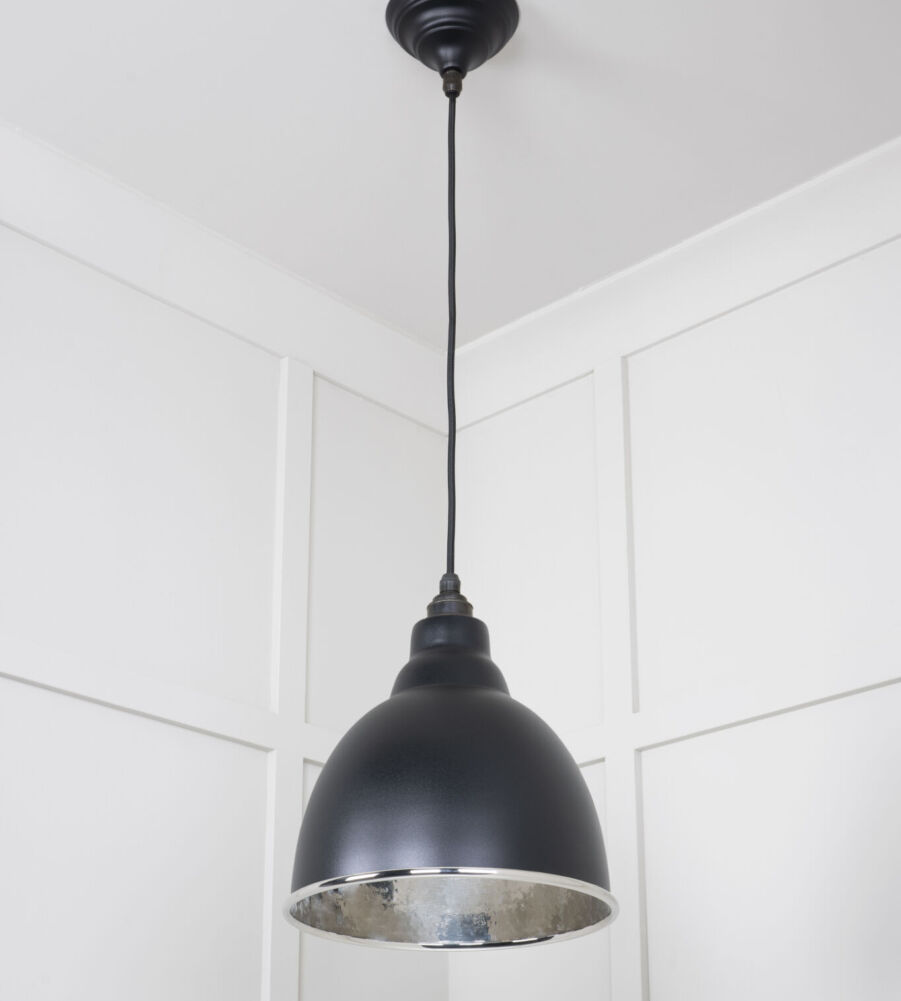 From The Anvil Hammered Nickel Brindley Pendant in Elan Black - Image 4