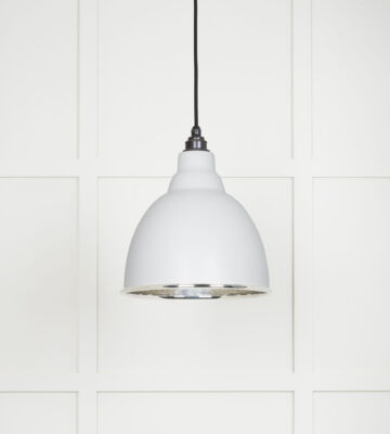 From The Anvil Hammered Nickel Brindley Pendant In Flock