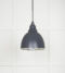 From The Anvil Hammered Nickel Brindley Pendant in Slate
