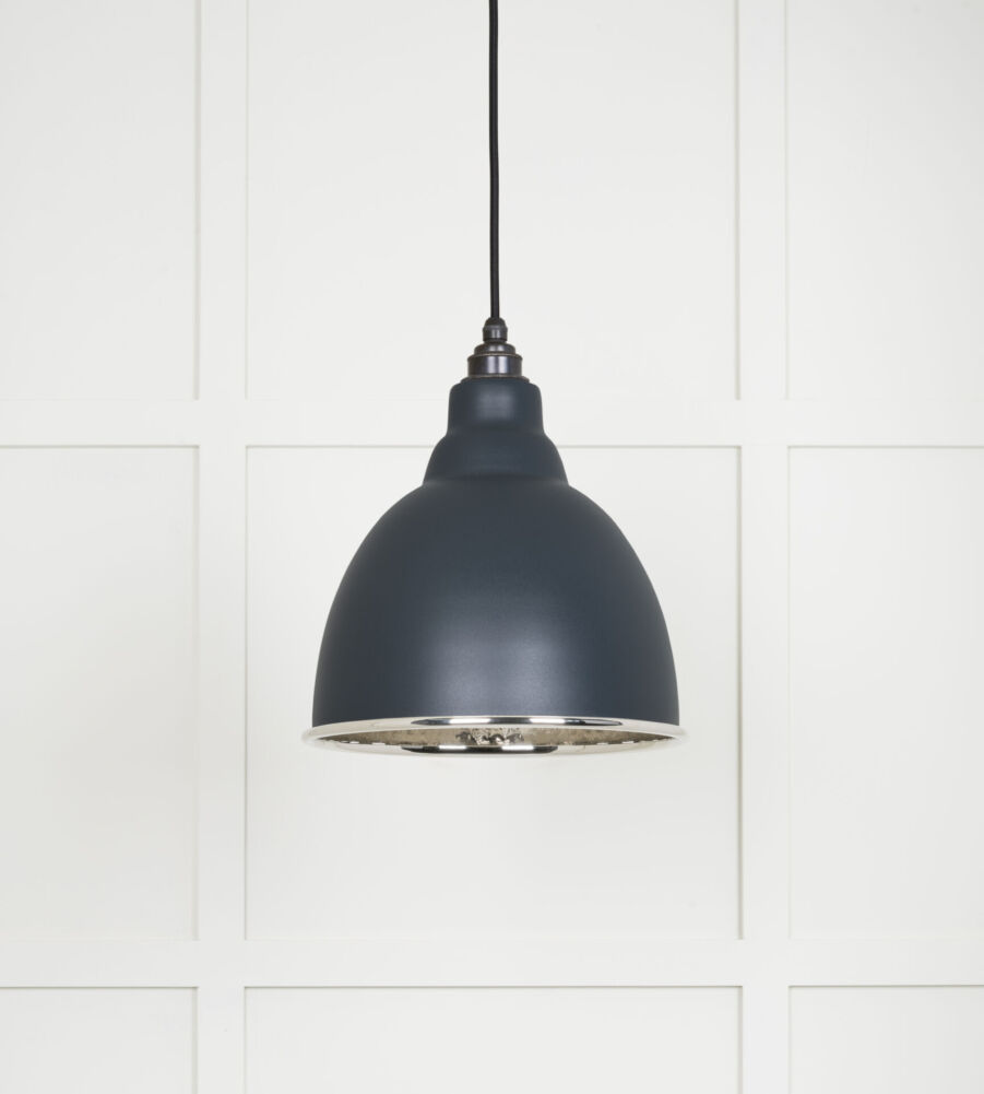 From The Anvil Hammered Nickel Brindley Pendant in Soot - Image 3