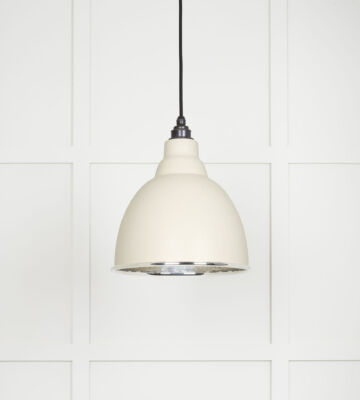 From The Anvil Hammered Nickel Brindley Pendant In Teasel