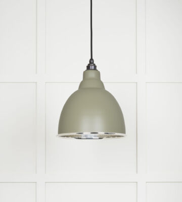 From The Anvil Hammered Nickel Brindley Pendant In Tump