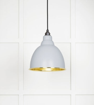 From The Anvil Hammered Brass Brindley Pendant in Birch