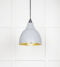From The Anvil Hammered Brass Brindley Pendant in Birch