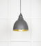 From The Anvil Hammered Brass Brindley Pendant in Bluff