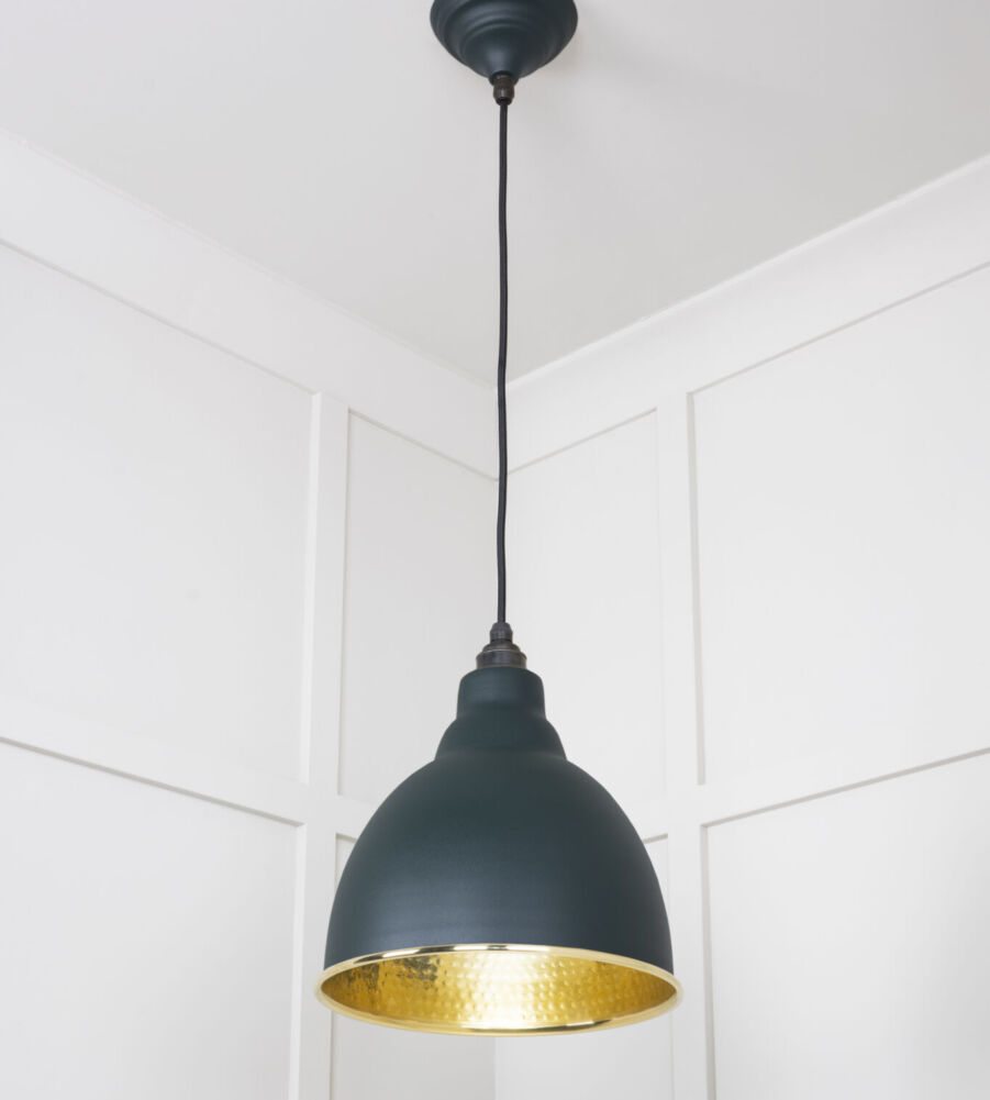 From The Anvil Hammered Brass Brindley Pendant in Dingle - Image 4