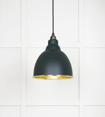 From The Anvil Hammered Brass Brindley Pendant in Dingle