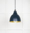 From The Anvil Hammered Brass Brindley Pendant in Dusk