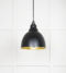 From The Anvil Hammered Brass Brindley Pendant in Elan Black