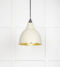 From The Anvil Hammered Brass Brindley Pendant in Teasel