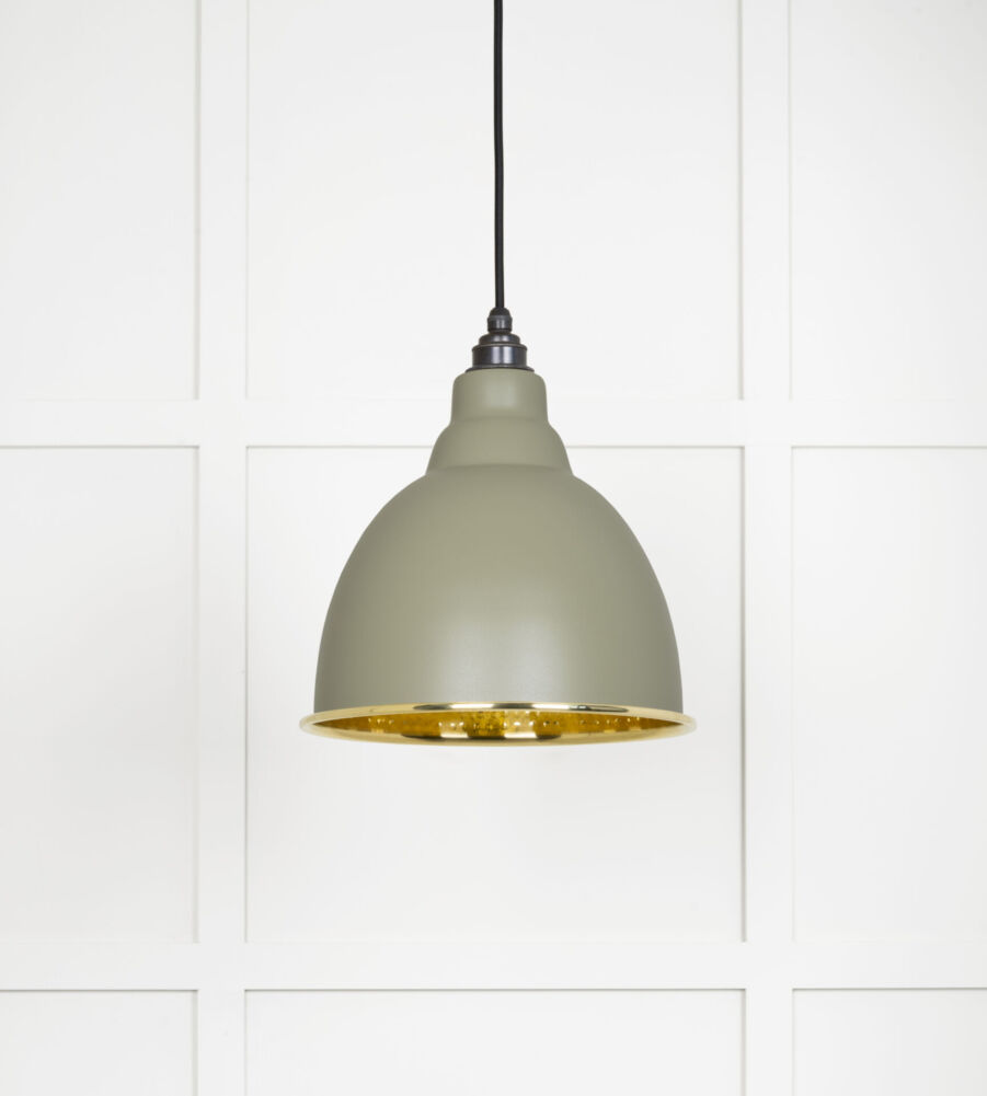 From The Anvil Hammered Brass Brindley Pendant in Tump - Image 3