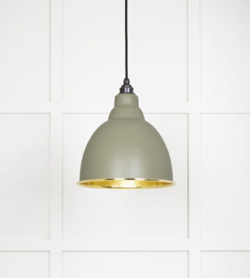 From The Anvil Hammered Brass Brindley Pendant In Tump
