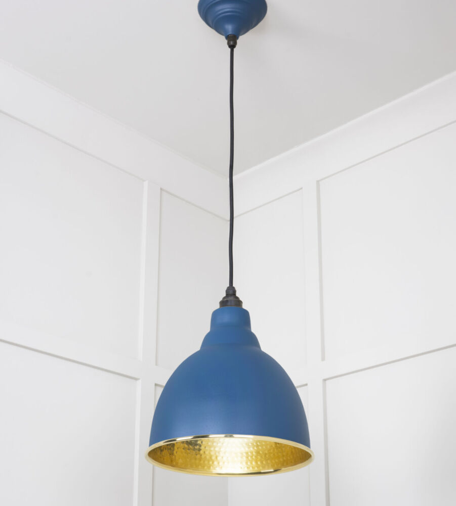 From The Anvil Hammered Brass Brindley Pendant in Upstream - Image 4